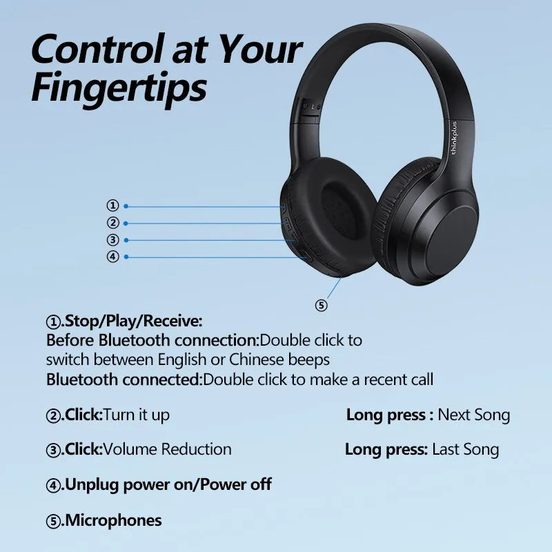 Lenovo Thinkplus TH10 TWS Bluetooth Stereo Headphones with Mic - Ideal for iPhone, Samsung & Android Devices