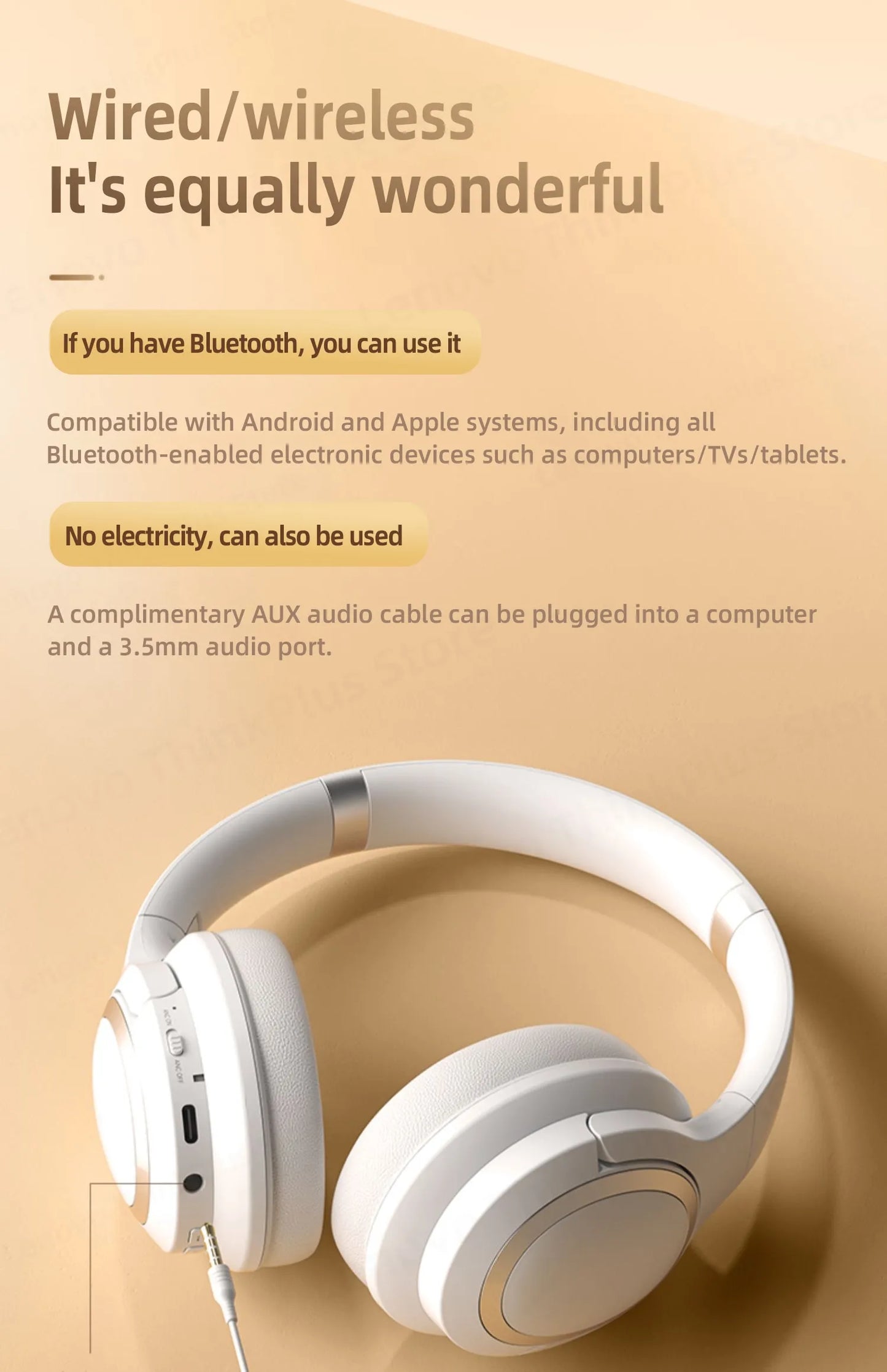 Lenovo TH40 Sports Headphones: Bluetooth Stereo, HiFi Gaming Headset with Mic & 400mAh, Wireless Earphones