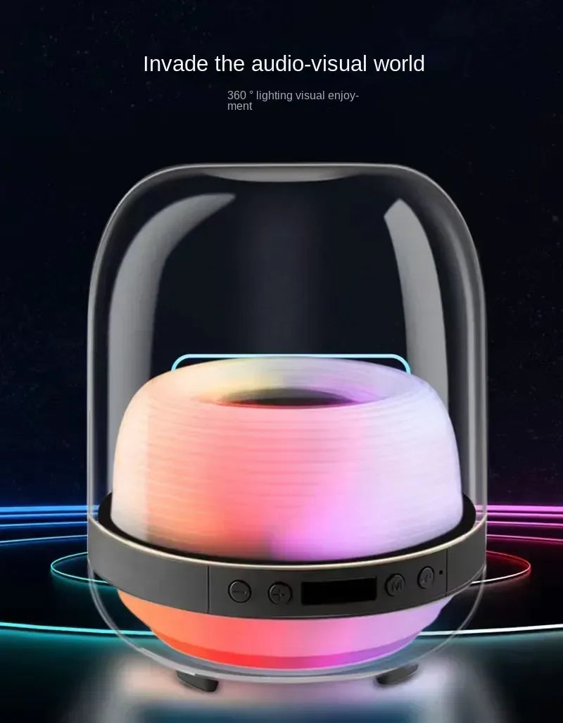 Harman Kardon L20, 4th Generation Wireless Bluetooth Speaker with 360-Degree LED Subwoofer, High Fidelity Sound Quality for Desktop, Creative Design, TF Compatible