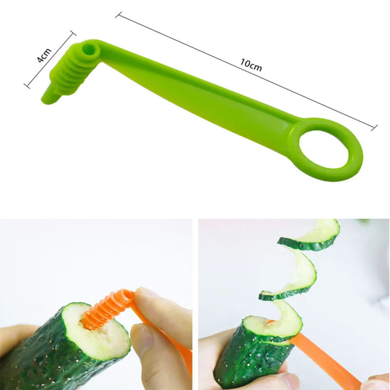 Stainless Steel & Plastic Twist Potato Spiral Slice Cutter Set - Creative Vegetable Tool & Kitchen Gadget