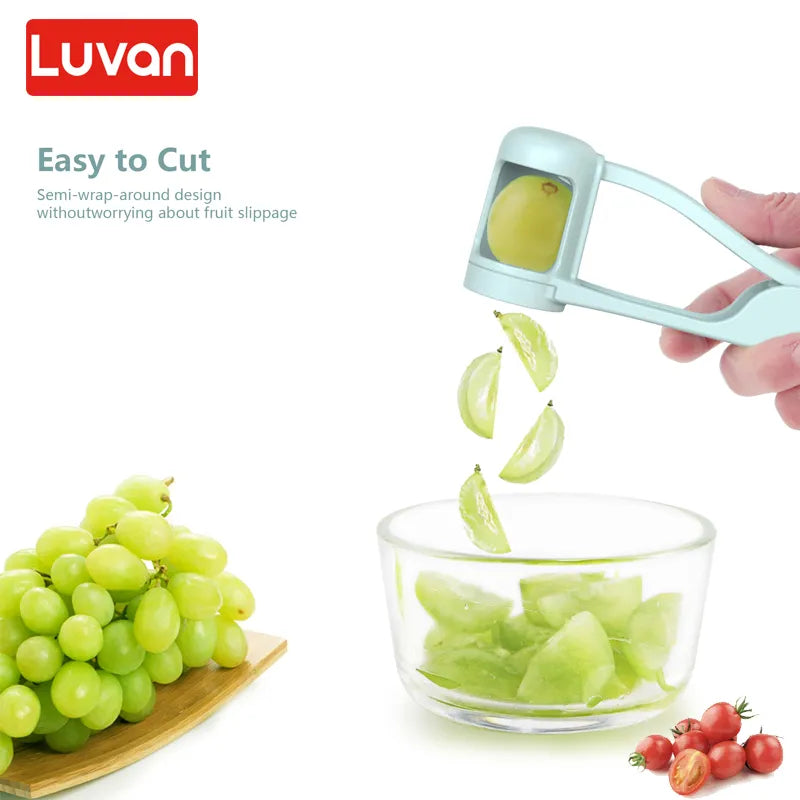 Premium Tomato Slicer Cutter - Grape & Cherry Fruit Salad Splitter: Small Kitchen Accessory & Cut Gadget for Babies