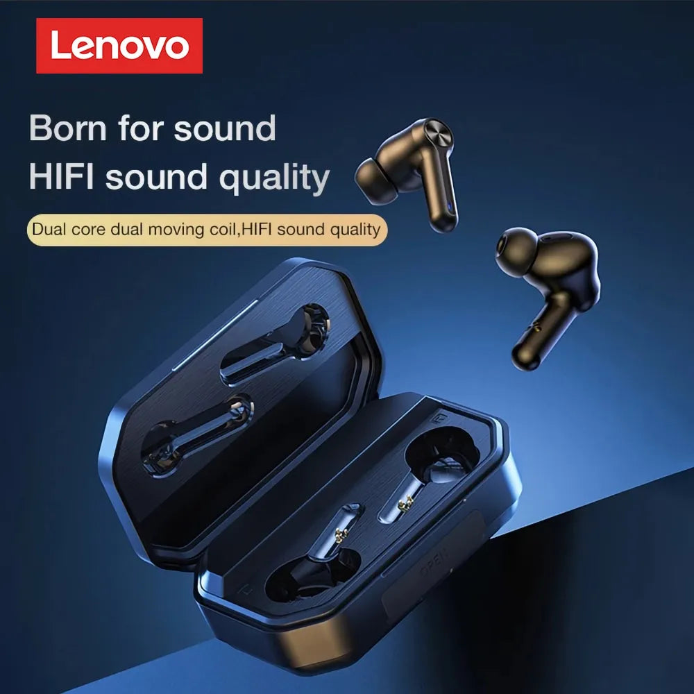 Lenovo LP3 Pro Bluetooth 5.0 Wireless Earphones, HIFI Music Gaming Headset with 1200mAh Battery- TWS Earbuds Display