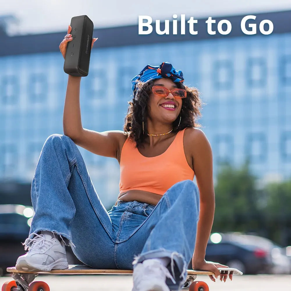 Tronsmart T2 Mini 2023 Outdoor Portable Bluetooth Speaker with IPX7 Waterproof Rating, 24H Playtime, and Micro SD Support