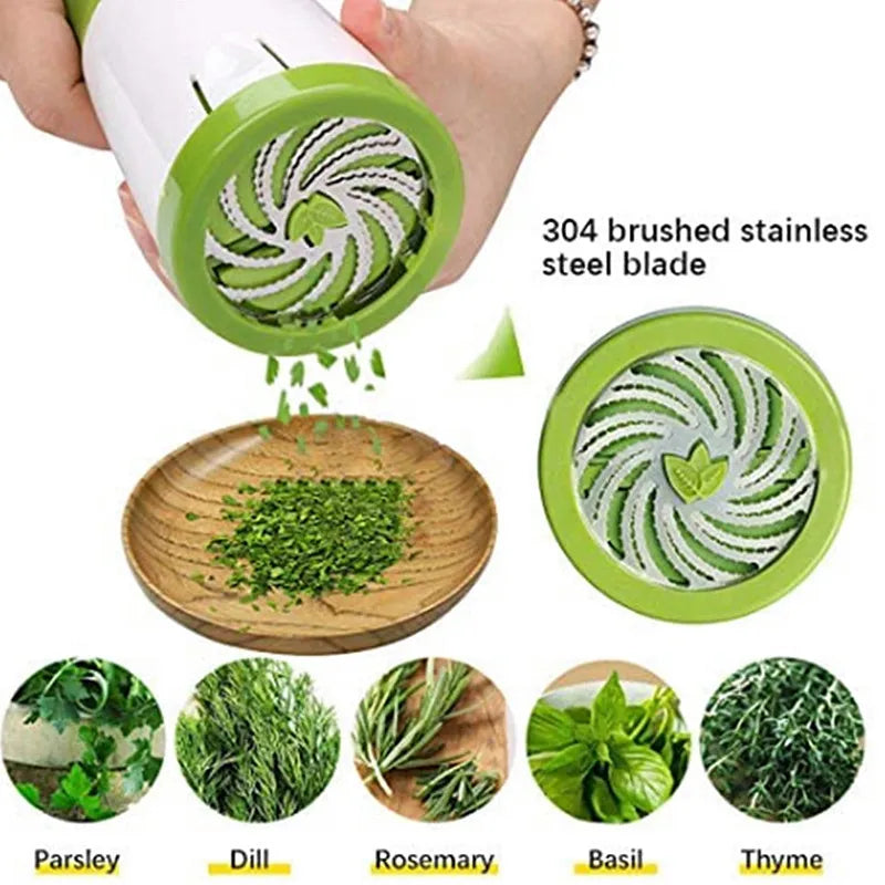 Manual Herb Grinder Spice Mill Parsley Shredder Chopper Vegetable Cutter Coriander Mincer Chili and Cilantro